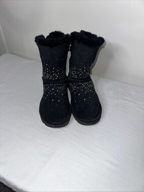 UGG Classic Galaxy Bling Black Shearling Short Boots